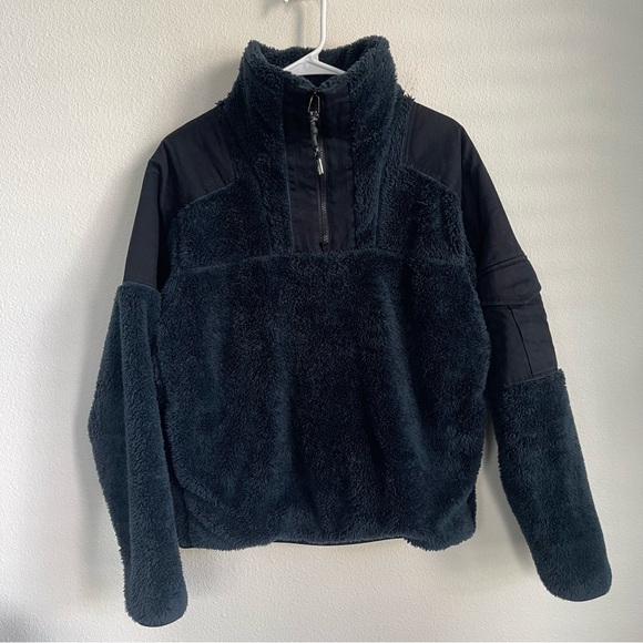 Rag & Bone Half Zip Logan Sherpa Pullover Sweater - Picture 3 of 8